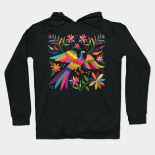 Mexican Otomí Flying Bird Composition / Colorful & happy art by Akbaly Hoodie